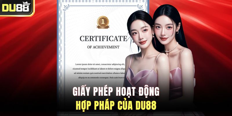 Giấy phép hoạt động hợp pháp của DU88
